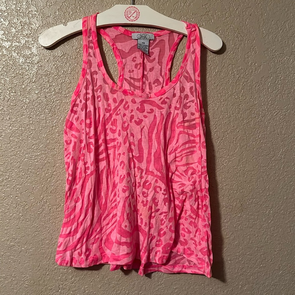 Deb hot pink cheetah spots tank top